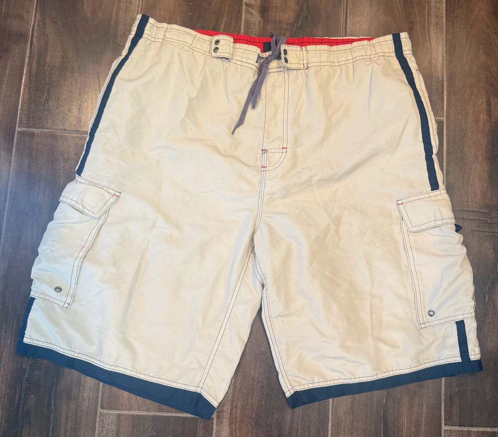 Burnside Men's Cargo Board Shorts Swim Trunks Size Medium